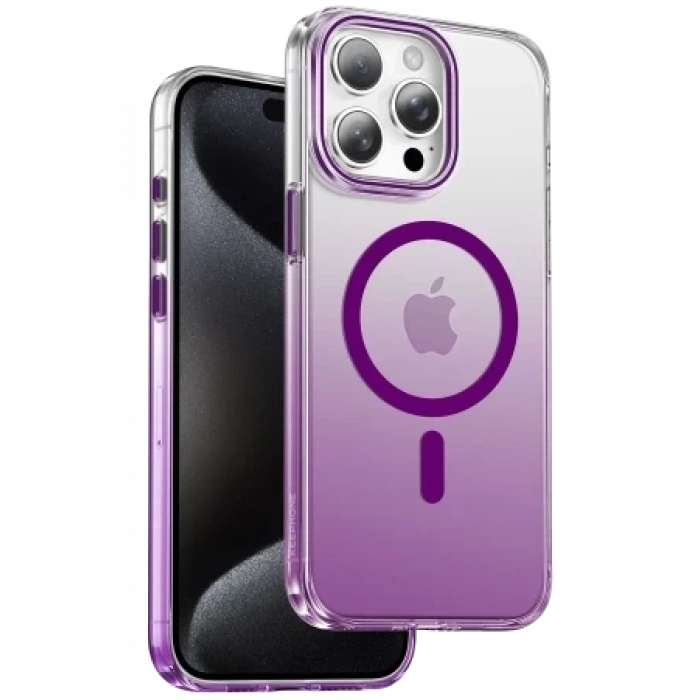 Keephone Apple iPhone 15 Pro Max Aurora Pro Magsafe Kılıf - Mor