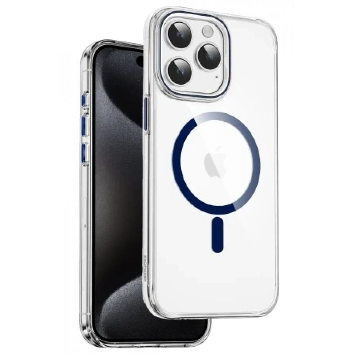 Keephone Apple iPhone 15 Pro Max Aurora Şeffaf Magsafe Kılıf - Şeffaf
