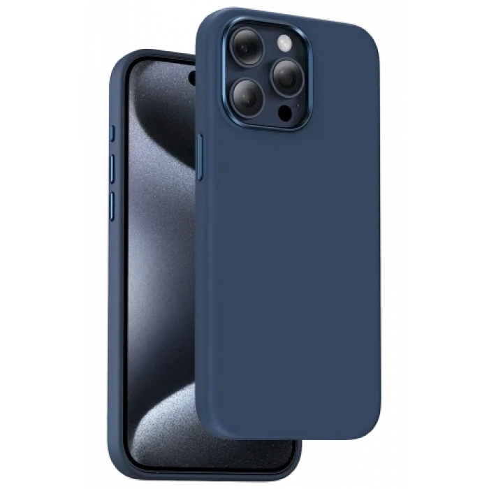 Keephone Apple iPhone 15 Pro Max Rosana Silikon Kılıf - Mavi