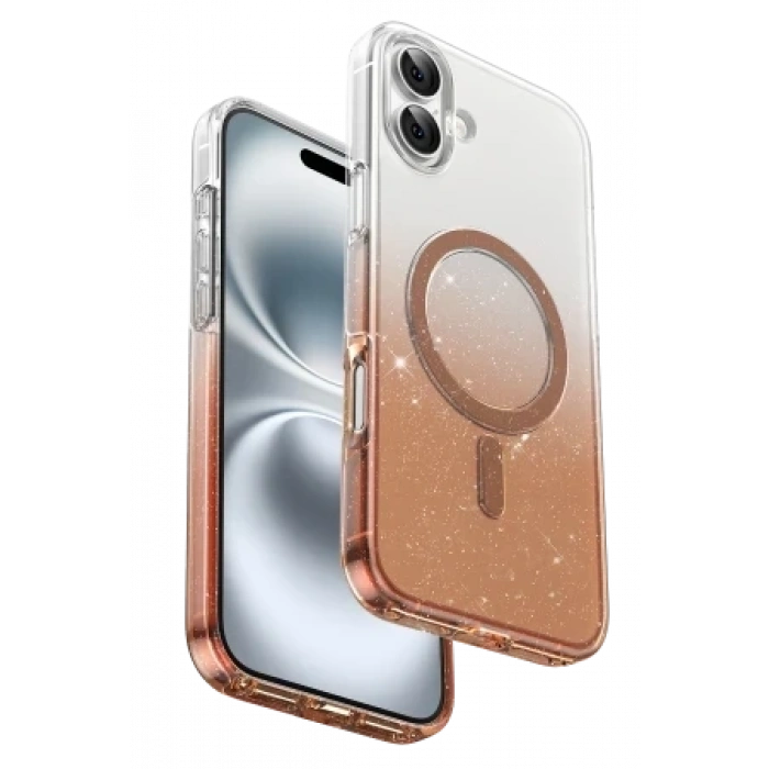 Keephone Apple iPhone 16 Lillian Simli Magsafe Kılıf - Pembe