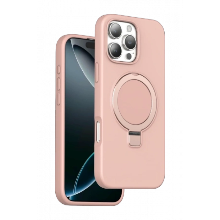 Keephone Apple iPhone 16 Pro Max Magi Pro Standlı Magsafe Kapak - Mavi
