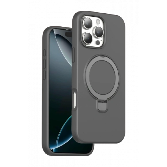Keephone Apple iPhone 16 Pro Max Magi Pro Standlı Magsafe Kapak - Mavi