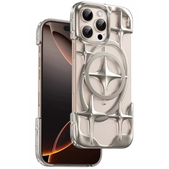 Keephone Apple iPhone 16 Pro Max Stella Magsafe Kılıf - Gold