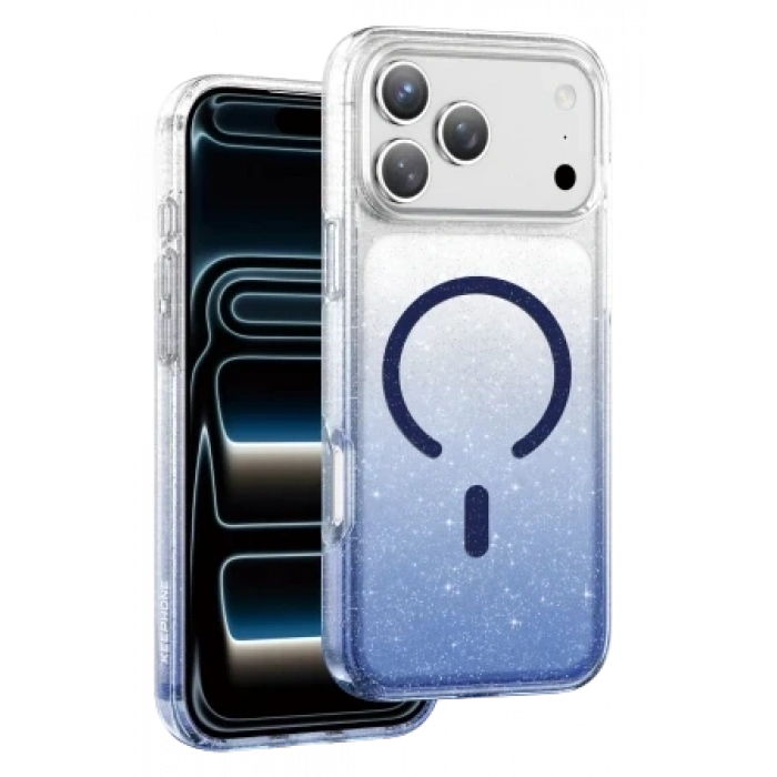 Keephone Apple iPhone 17 Pro Max/18 Pro Max Lillian Simli Magsafe Kılıf - Pembe