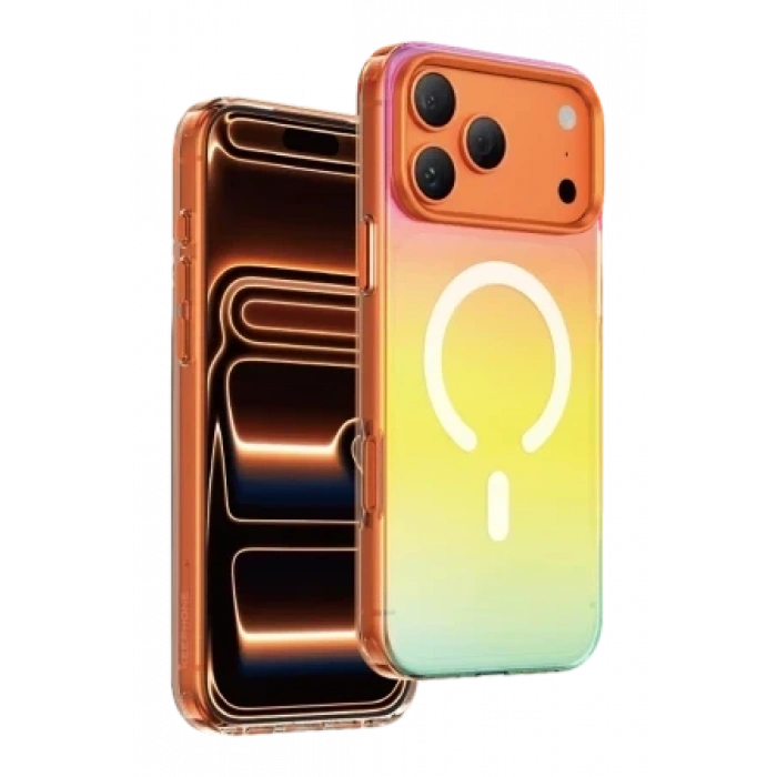 Keephone Apple iPhone 18 Pro/17 Pro Rainbow Magsafe Kapak - Turuncu