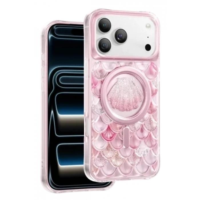 Keephone Apple iPhone 18 Pro Max/17 Pro Max Iceland Simli Magsafe Kapak - Mor