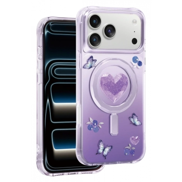 Keephone Apple iPhone 18 Pro Max/17 Pro Max Peachy Magsafe Kapak - Mor