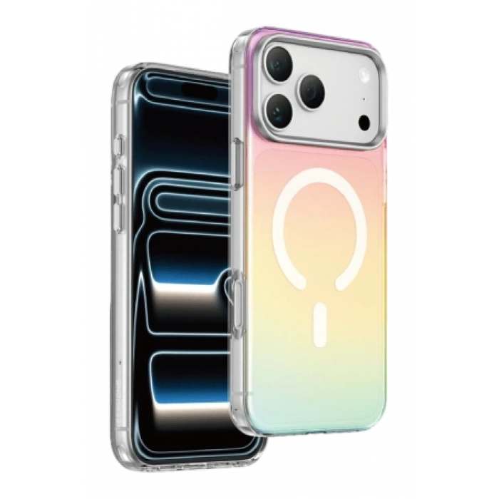 Keephone Apple iPhone 18 Pro Max/17 Pro Max Rainbow Magsafe Kapak - Bordo