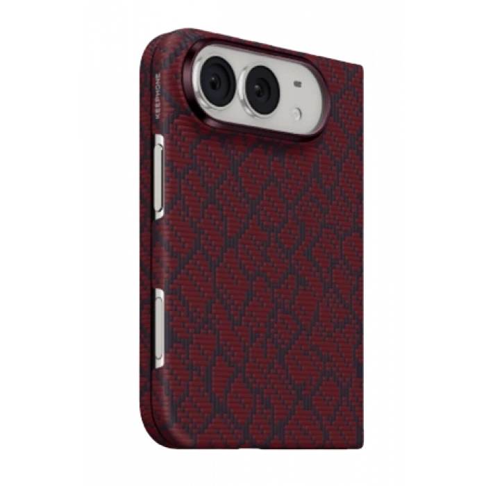 Keephone Apple iPhone Duo Drakon Aramid Magsafe Kapak - Siyah