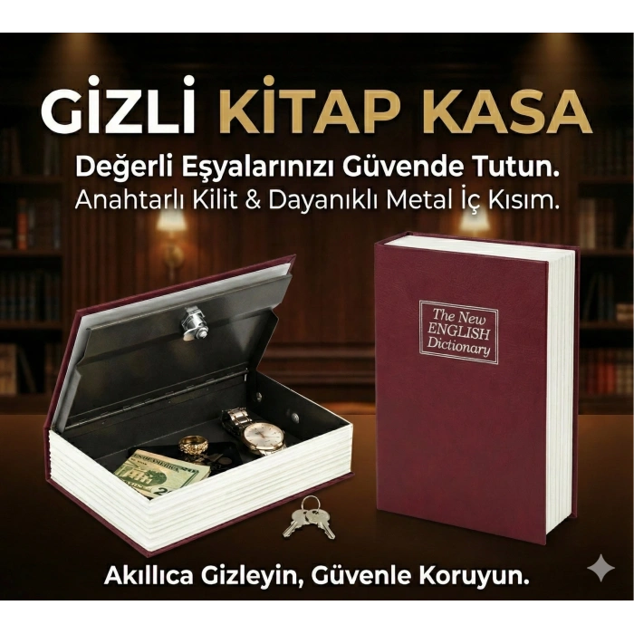 Kitap Görünümlü Gizli Kasa
