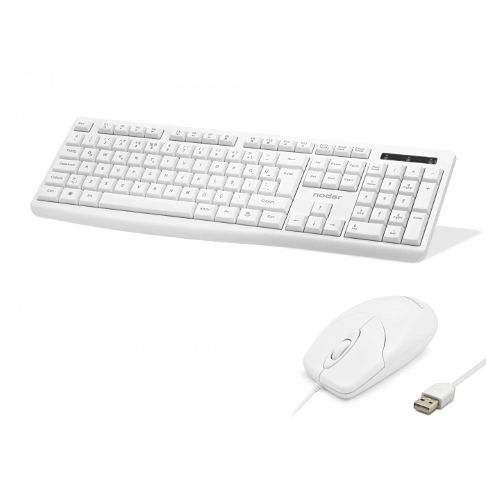 Klavye Ve Mouse Seti - Beyaz KM8519