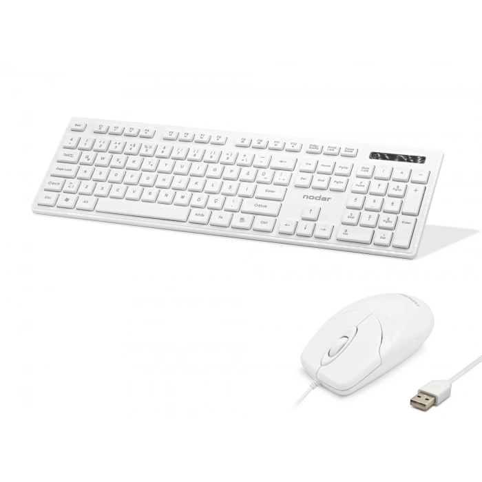 Klavye Ve Mouse Seti - Beyaz KM8520