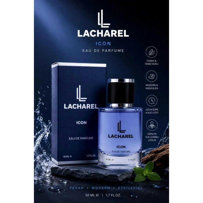 LACHAREL Icon ve Edge 2li Erkek Parfüm Seti Eau De Parfum 2x50 ML
