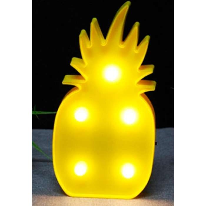 Led Işıklı Ananas Gece Lambası Dekoratif Led Aydınlatma