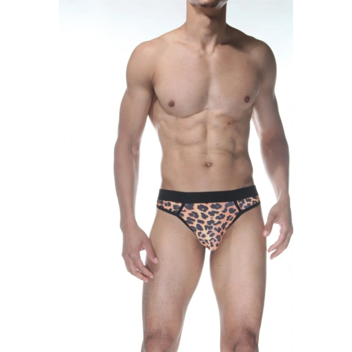 Leopar Desenli Erkek  Tangası