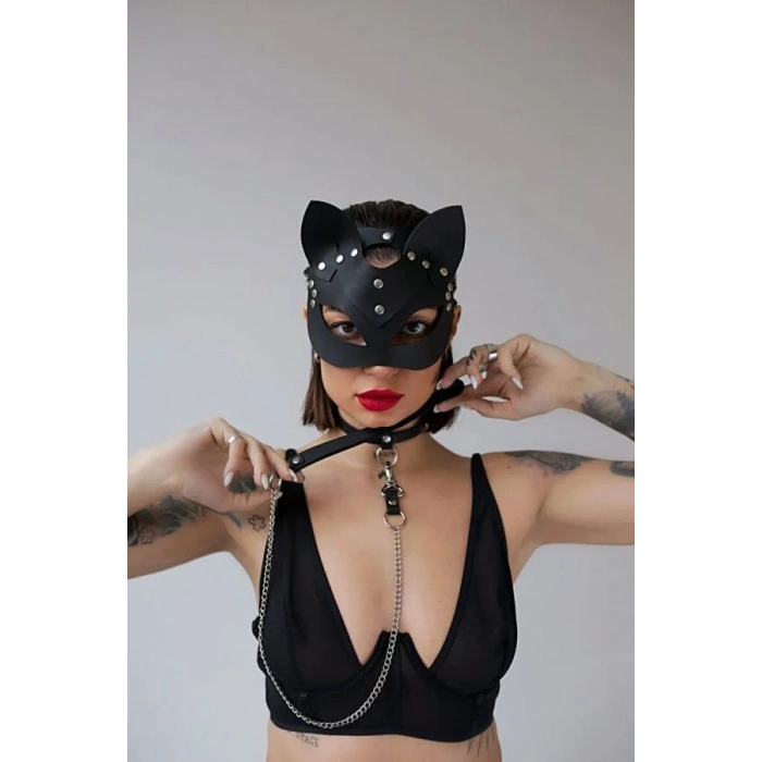 Leopar Desenli Fantezi Set