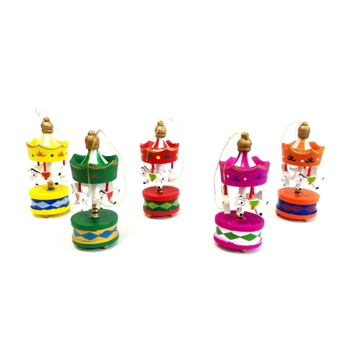 Mini Ahşap 6lı Atli Karinca