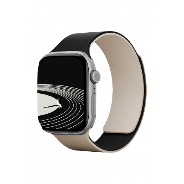 MOFT Apple Watch 42mm Snap Duo Silikon Kordon - Sarı-Mor