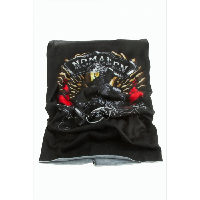 Motorcu Desenli Baff Boyunluk