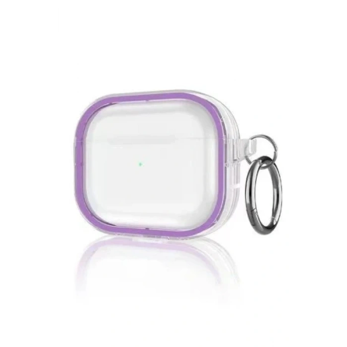Movenchy Apple Airpods Pro 2 (2.nesil) Shiny Şeffaf Kılıf - Pembe