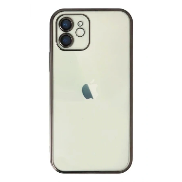 Newface Apple iPhone 12 Kılıf Razer Lensli Silikon - Açık Mavi