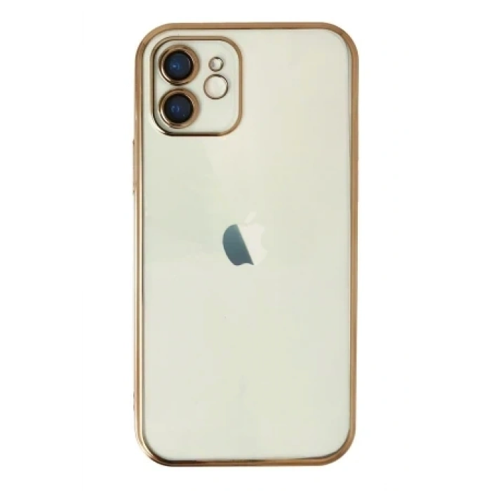 Newface Apple iPhone 12 Kılıf Razer Lensli Silikon - Açık Mavi