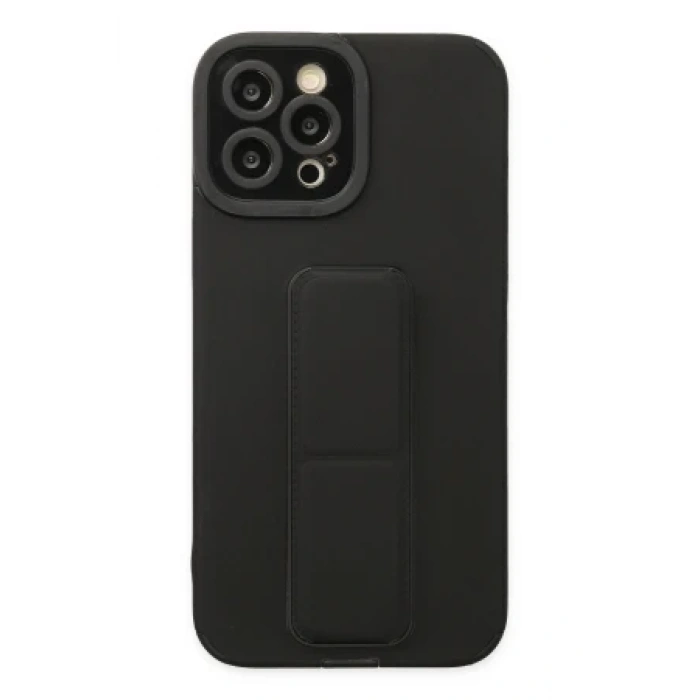 Newface Apple iPhone 12 Pro Max Kılıf Mega Standlı Silikon - Mor