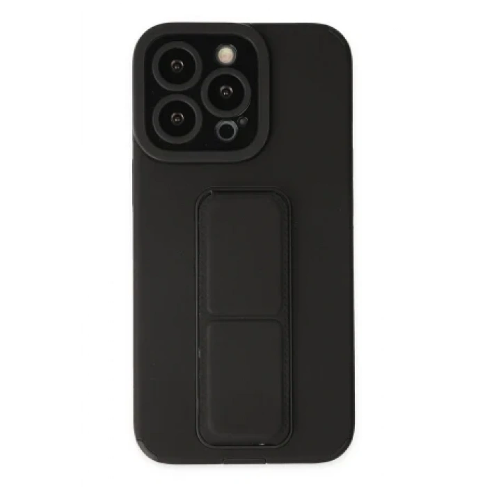 Newface Apple iPhone 13 Pro Kılıf Mega Standlı Silikon - Mor