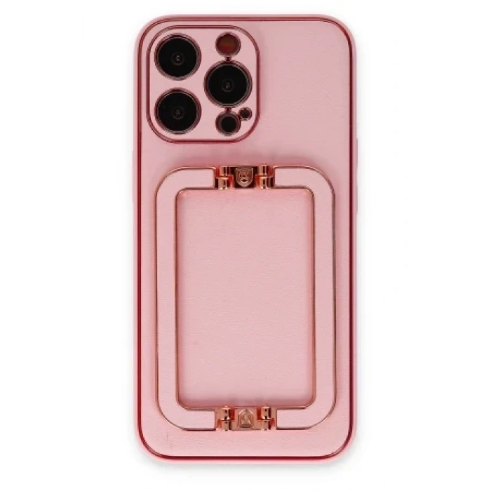 Newface Apple iPhone 13 Pro Max Kılıf Coco Elit Kapak - Pembe