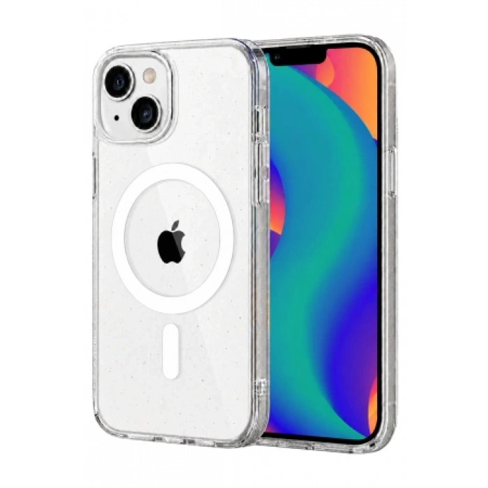 Newface Apple iPhone 14 Combo Simli Magsafe Kapak - Şeffaf