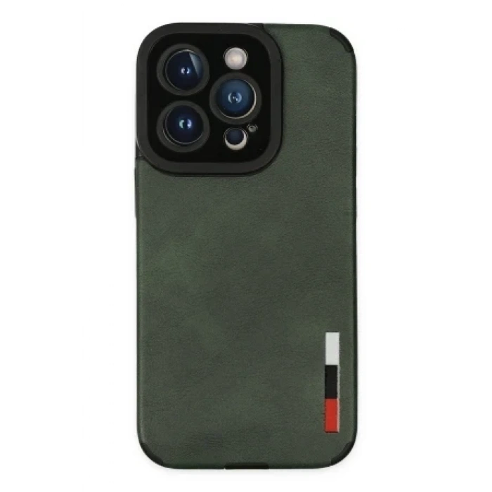 Newface Apple iPhone 14 Pro Max Kılıf Loop Deri Silikon - Kırmızı