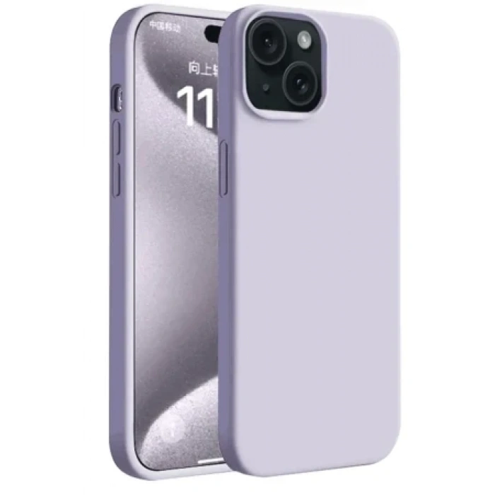 Newface Apple iPhone 15 Kılıf First Silikon - Mürdüm