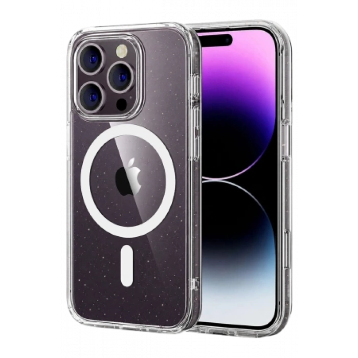 Newface Apple iPhone 16 Pro Max Combo Simli Magsafe Kapak - Şeffaf