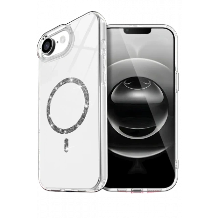 Newface Apple iPhone 16E Live Diamond Magsafe Kapak - Mavi