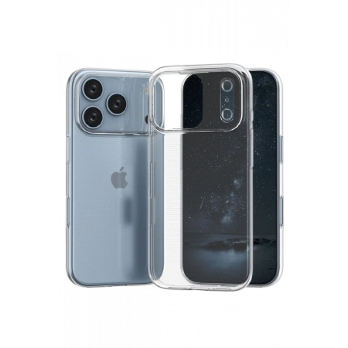Newface Apple iPhone 17 Pro Max Lüx Şeffaf Silikon - Şeffaf