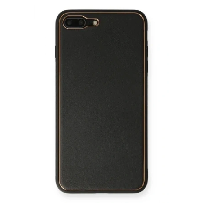 Newface Apple iPhone 7 Plus Kılıf Coco Deri Silikon Kapak - Sarı