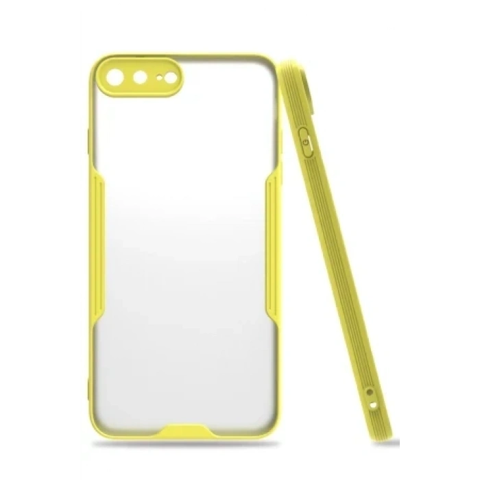 Newface Apple iPhone 7 Plus Kılıf Platin Silikon - Sarı