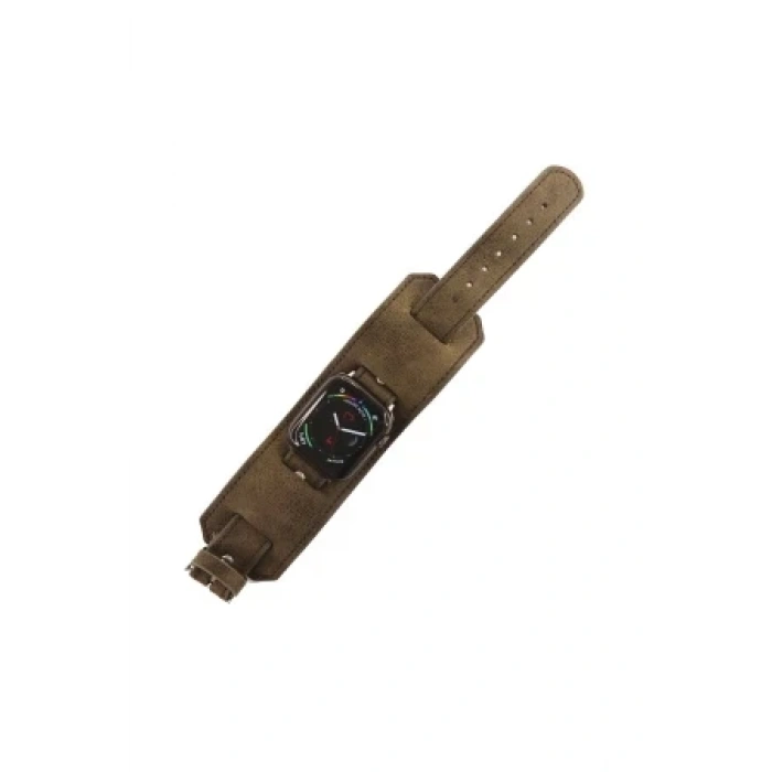 Newface Apple Watch 42mm NL17 Deri Kordon - Mürdüm