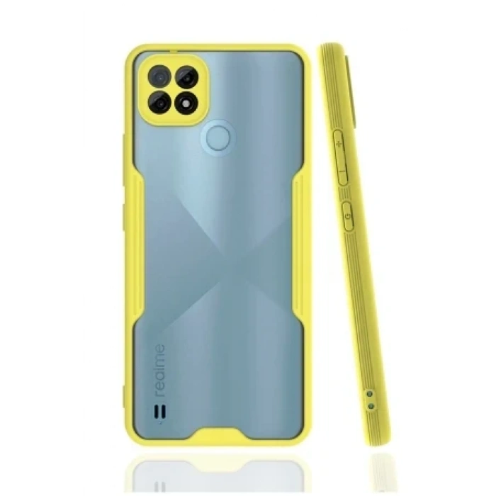 Newface Realme C21 Kılıf Platin Silikon - Mavi