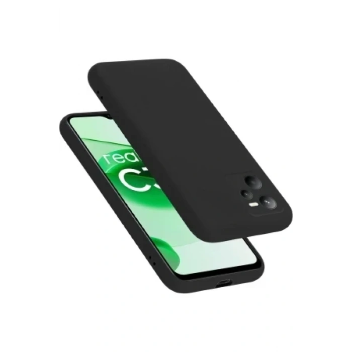 Newface Realme C35 Kılıf First Silikon - Siyah