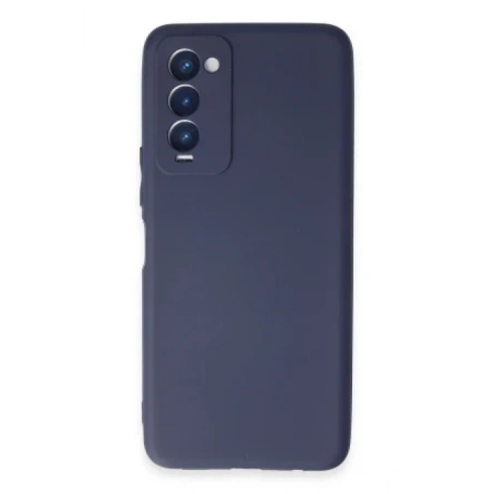 Newface Tecno Camon 18 Kılıf First Silikon - Mavi