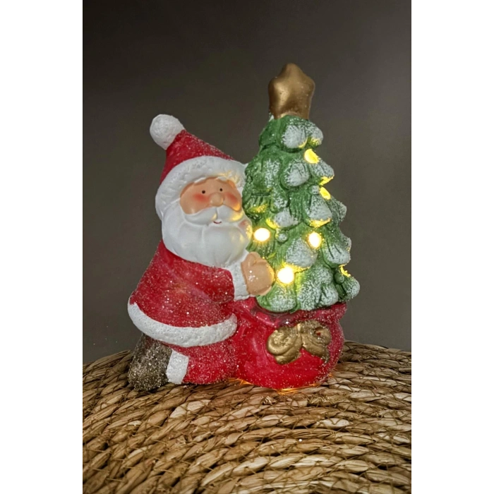 Noel Baba Işıklı Yılbaşı Biblo
