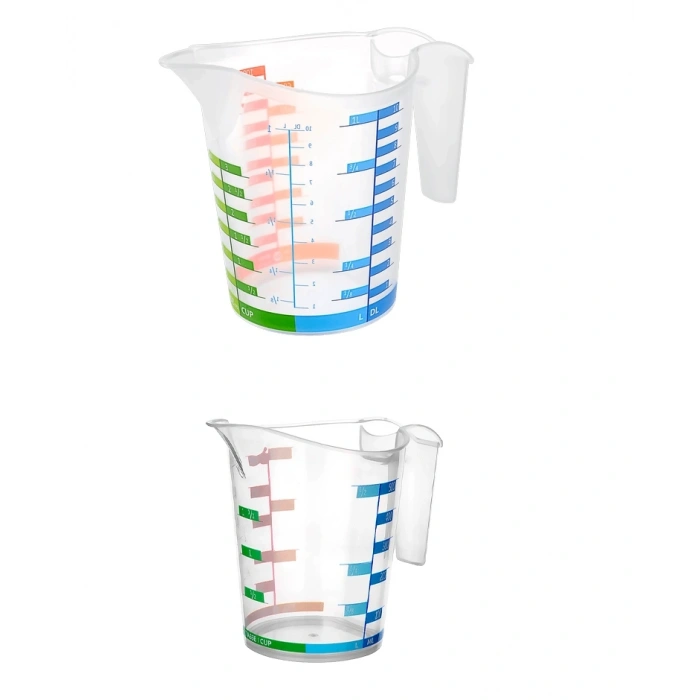 Ölçü Kabı Dereceli Renkli 1000 Ml + 500 Ml Set