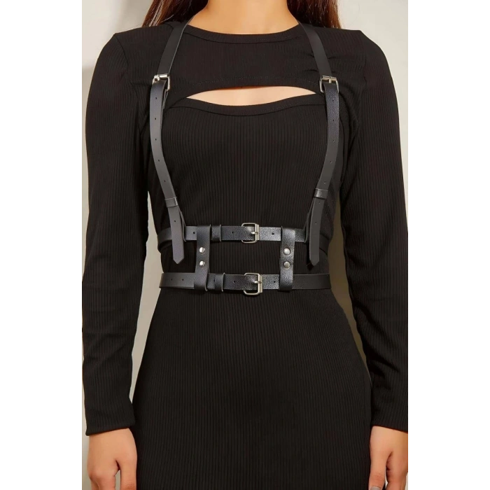 Omuzdan Askılı Delden İki Sıralı Kemer Harness - 941