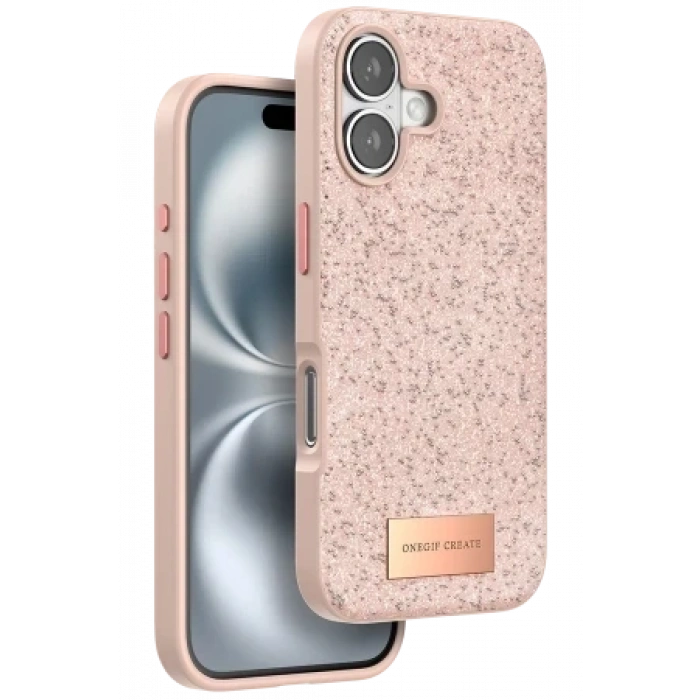 Onegif Apple iPhone 16 Plus Bright Simli Kapak - Derin Mor