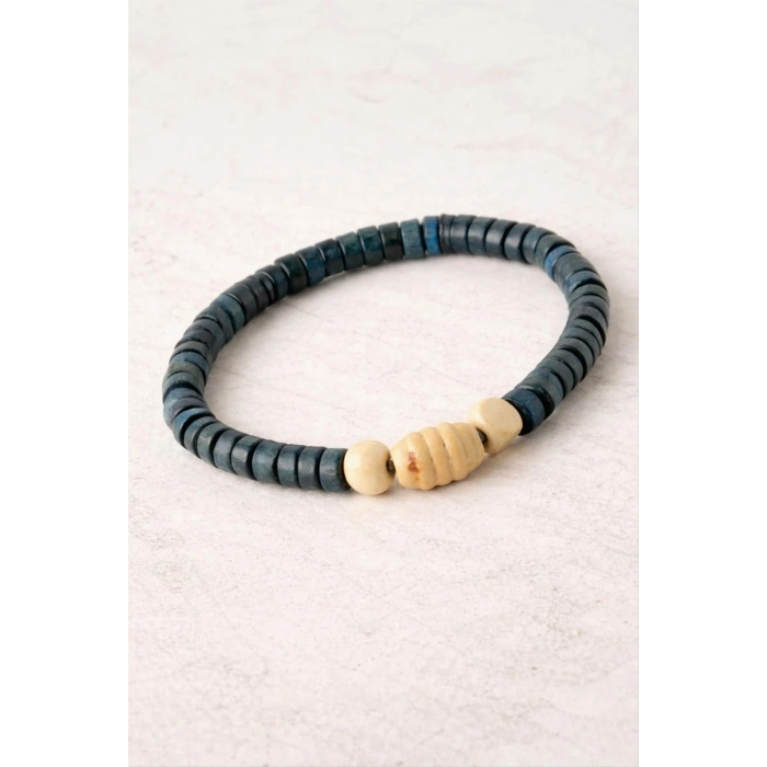 Oval Bambu Ahşap Bileklik 8 mm