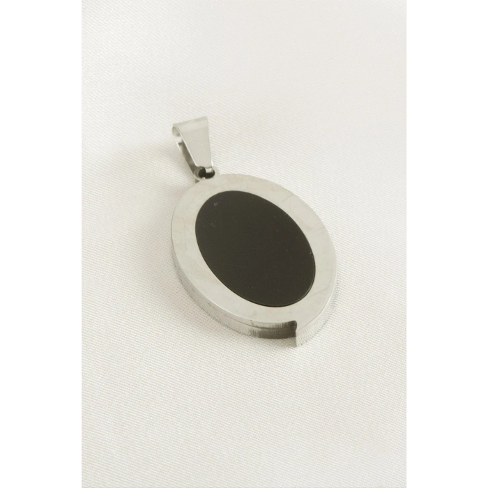 Oval  Çelik Kolye Ucu 3 cm