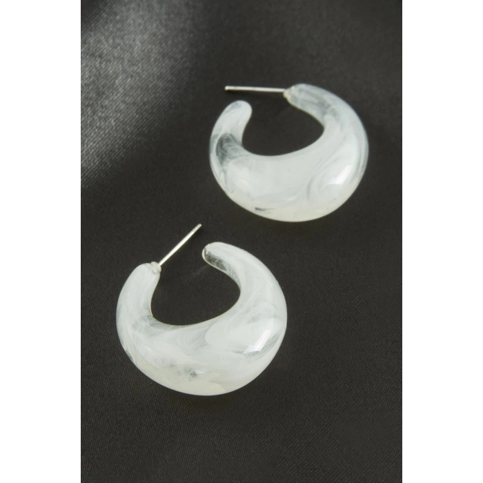 Oval Plastik Küpe
