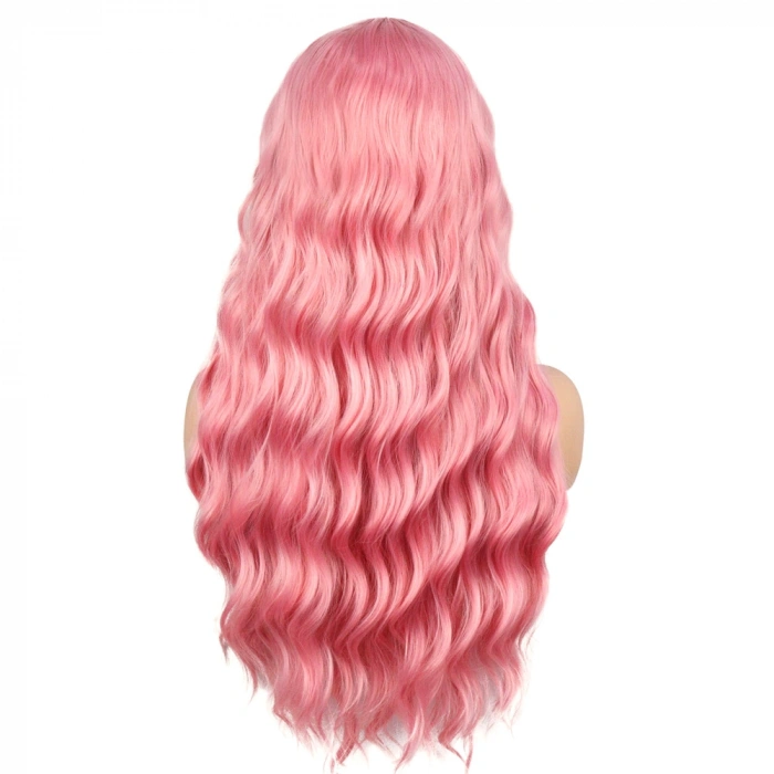 Pembe Dalgalı Tül Peruk