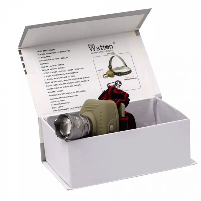 pilelistore™ Süper Zoomlu Kafa Lambası  Wt-053